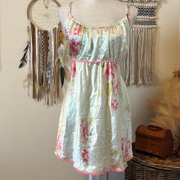 Oscar de la Renta Floral Print Slip/ Slip Dress/ Nightwear/ Size 2X - Picture 2 of 8